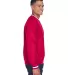 8926 UltraClub® Adult Long-Sleeve Microfiber Cros RED/ WHITE side view