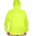 8929 UltraClub® Adult Hooded Nylon Zip-Front Pack BRIGHT YELLOW back view