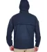 8929 UltraClub® Adult Hooded Nylon Zip-Front Pack TRUE NAVY back view