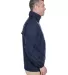 8929 UltraClub® Adult Hooded Nylon Zip-Front Pack TRUE NAVY side view