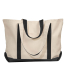 8872 Liberty Bags - 16 Ounce Cotton Canvas Tote in Natural/ black front view