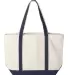 8872 Liberty Bags - 16 Ounce Cotton Canvas Tote NATURAL/ NAVY back view