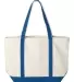 8872 Liberty Bags - 16 Ounce Cotton Canvas Tote NATURAL/ ROYAL back view