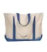 8872 Liberty Bags - 16 Ounce Cotton Canvas Tote NATURAL/ ROYAL front view