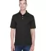 8445 UltraClub® Men's Cool & Dry Stain-Release Pe BLACK front view