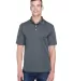 8445 UltraClub® Men's Cool & Dry Stain-Release Pe CHARCOAL front view