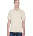 8445 UltraClub® Men's Cool & Dry Stain-Release Pe STONE front view