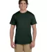 3931 Fruit of the Loom Adult Heavy Cotton HDTM T-S in Forest green front view
