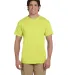 3931 Fruit of the Loom Adult Heavy Cotton HDTM T-S in Neon yellow front view