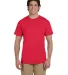 3931 Fruit of the Loom Adult Heavy Cotton HDTM T-S in Fiery red front view