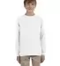 29BL Jerzees Youth Long-Sleeve Heavyweight 50/50 B WHITE front view