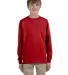 29BL Jerzees Youth Long-Sleeve Heavyweight 50/50 B TRUE RED front view