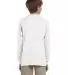 29BL Jerzees Youth Long-Sleeve Heavyweight 50/50 B WHITE back view