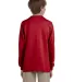 29BL Jerzees Youth Long-Sleeve Heavyweight 50/50 B TRUE RED back view