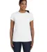 5680 Hanes® Ladies' Heavyweight T-Shirt in White front view