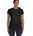 5680 Hanes® Ladies' Heavyweight T-Shirt in Black front view