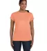 5680 Hanes® Ladies' Heavyweight T-Shirt in Candy orange front view
