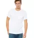 BELLA+CANVAS 3021 Unisex Cotton Pocket Tee in White front view