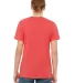 BELLA+CANVAS 3021 Unisex Cotton Pocket Tee in Hthr red/ dp hth back view