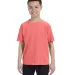 9018 Comfort Colors - Pigment-Dyed Ringspun Youth  in Neon red orange front view
