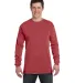 6014 Comfort Colors - 6.1 Ounce Ringspun Cotton Lo in Crimson front view