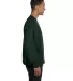 S600 Champion Logo Double Dry Crewneck Pullover in Dark green side view