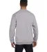 S600 Champion Logo Double Dry Crewneck Pullover in Light steel back view