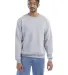 S600 Champion Logo Double Dry Crewneck Pullover in Light steel front view