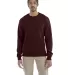 S600 Champion Logo Double Dry Crewneck Pullover in Maroon front view