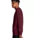 S600 Champion Logo Double Dry Crewneck Pullover in Maroon side view