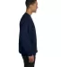 S600 Champion Logo Double Dry Crewneck Pullover in Navy side view