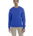 S600 Champion Logo Double Dry Crewneck Pullover in Royal blue front view