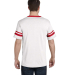 360 Augusta Sportswear Sleeve Stripe Jersey in White/ red back view