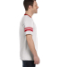 360 Augusta Sportswear Sleeve Stripe Jersey in White/ red side view