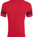 360 Augusta Sportswear Sleeve Stripe Jersey in Red/ black back view