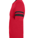 360 Augusta Sportswear Sleeve Stripe Jersey in Red/ black side view