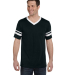 360 Augusta Sportswear Sleeve Stripe Jersey in Black/ white front view