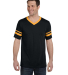 360 Augusta Sportswear Sleeve Stripe Jersey in Black/ gold front view