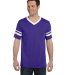 360 Augusta Sportswear Sleeve Stripe Jersey in Purple/ white front view