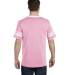 360 Augusta Sportswear Sleeve Stripe Jersey in Pink/ white back view