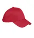 BX020 Big Accessories 6-Panel Structured Twill Cap in Red front view