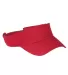 BX006 Big Accessories Cotton Twill Visor in Red front view