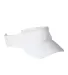 BX006 Big Accessories Cotton Twill Visor in White front view