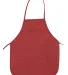 APR51 Big Accessories Two-Pocket 24" Apron in Red front view