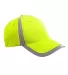 BX023 Big Accessories Reflective Accent Safety Cap in Bright yellow front view
