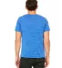BELLA+CANVAS 3650 Mens Poly-Cotton T-Shirt in True royal mrble back view