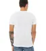 BELLA+CANVAS 3650 Mens Poly-Cotton T-Shirt in White slub back view