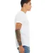 BELLA+CANVAS 3650 Mens Poly-Cotton T-Shirt in White slub side view