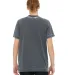 BELLA+CANVAS 3650 Mens Poly-Cotton T-Shirt in Grey acid wash back view