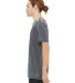BELLA+CANVAS 3650 Mens Poly-Cotton T-Shirt in Grey acid wash side view